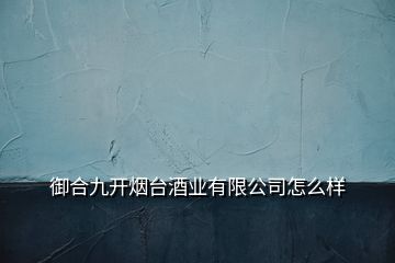 御合九開(kāi)煙臺(tái)酒業(yè)有限公司怎么樣