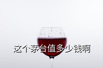 這個(gè)茅臺值多少錢啊