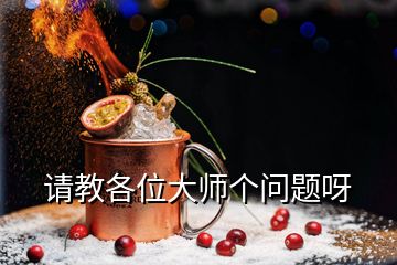 請教各位大師個問題呀