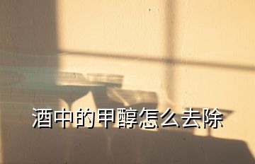 酒中的甲醇怎么去除