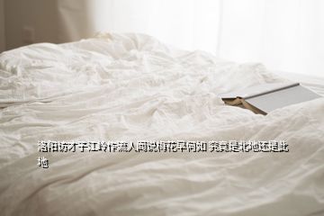 洛陽訪才子江嶺作流人聞說梅花早何如 究竟是北地還是此地