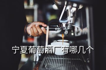 寧夏葡萄酒廠有哪幾個(gè)