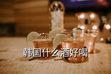韓國(guó)什么酒好喝