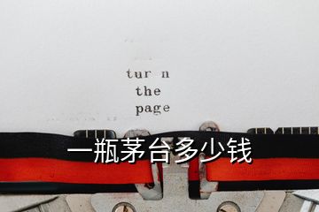 一瓶茅臺多少錢