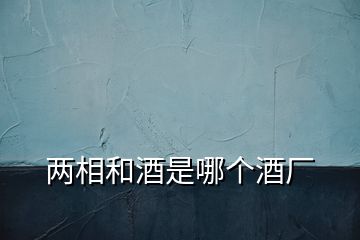 兩相和酒是哪個(gè)酒廠