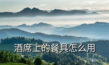 酒席上的餐具怎么用