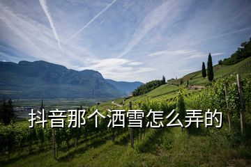 抖音那個(gè)灑雪怎么弄的