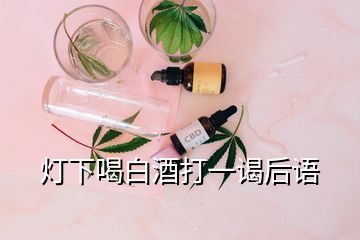 燈下喝白酒打一謁后語