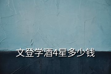 文登學(xué)酒4星多少錢