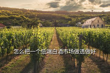 怎么把一個(gè)低端白酒市場做透做好