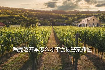喝完酒開車怎么才不會(huì)被警察抓住