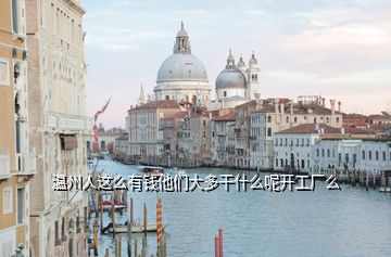 溫州人這么有錢他們大多干什么呢開(kāi)工廠么