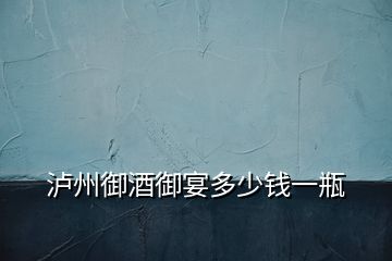 瀘州御酒御宴多少錢(qián)一瓶