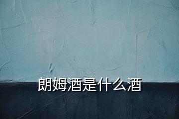 朗姆酒是什么酒
