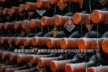 釀葡萄酒時裝了葡萄的容器容器剩余空間過大有影響嗎