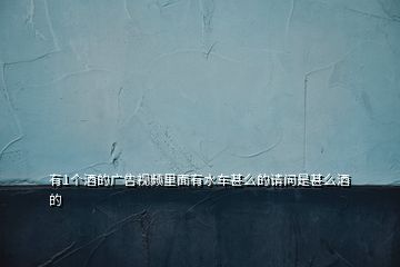 有1個(gè)酒的廣告視頻里面有水車(chē)甚么的請(qǐng)問(wèn)是甚么酒的