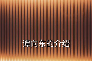 譚向東的介紹
