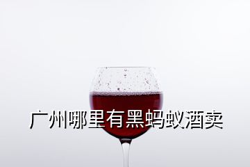 廣州哪里有黑螞蟻酒賣