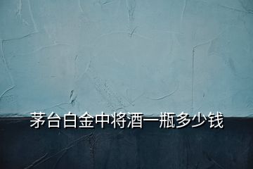 茅臺(tái)白金中將酒一瓶多少錢
