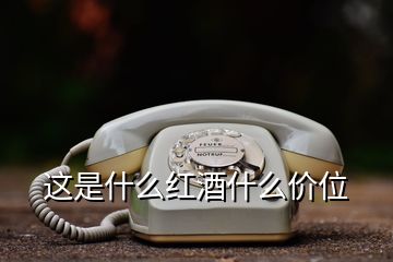 這是什么紅酒什么價位