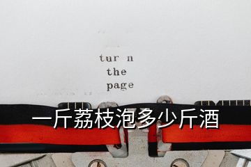 一斤荔枝泡多少斤酒