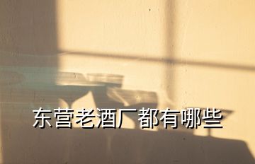 東營老酒廠都有哪些
