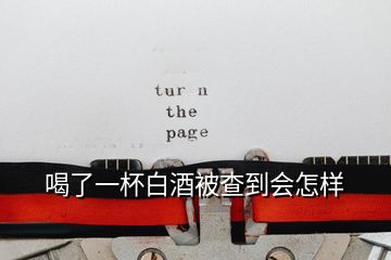喝了一杯白酒被查到會(huì)怎樣