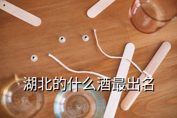 湖北的什么酒最出名