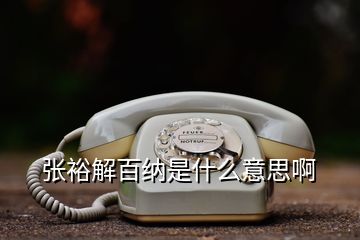 張裕解百納是什么意思啊