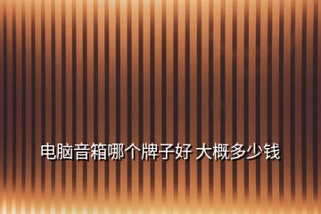 電腦音箱哪個(gè)牌子好 大概多少錢