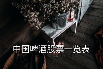 中國啤酒股票一覽表