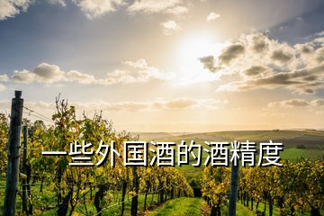 一些外國(guó)酒的酒精度