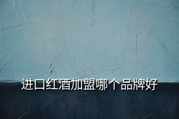 進口紅酒加盟哪個品牌好