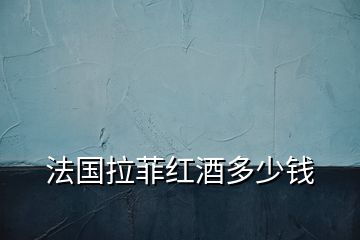 法國拉菲紅酒多少錢