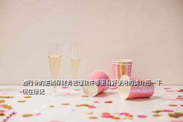 酒行業(yè)的進(jìn)銷存財務(wù)管理軟件哪里有好使用的請介紹一下現(xiàn)在賬記