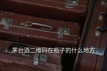 茅臺酒二維碼在瓶子的什么地方