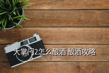 大掌門2怎么釀酒 釀酒攻略