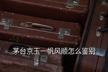 茅臺(tái)京玉一帆風(fēng)順怎么鑒別