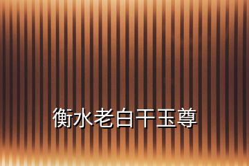 衡水老白干玉尊