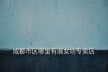 成都市區(qū)哪里有淑女坊專賣(mài)店