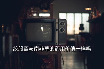 絞股藍(lán)與南非草的藥用價值一樣嗎