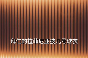 拜仁的拉菲尼亞披幾號球衣