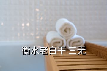 衡水老白干 三無