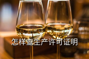 怎樣查生產許可證明