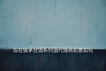 現(xiàn)在做茅臺酒系列酒代理商前景如何