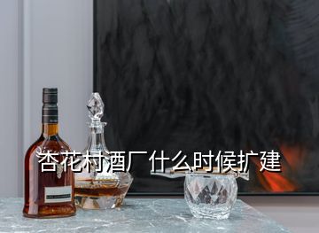 杏花村酒廠什么時候擴建