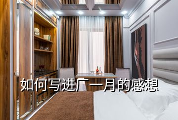 如何寫進(jìn)廠一月的感想