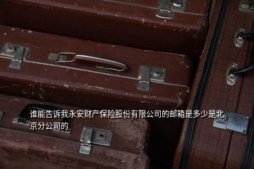 誰能告訴我永安財產保險股份有限公司的郵箱是多少是北京分公司的