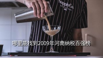 哪里能找到2009年河南納稅百強榜