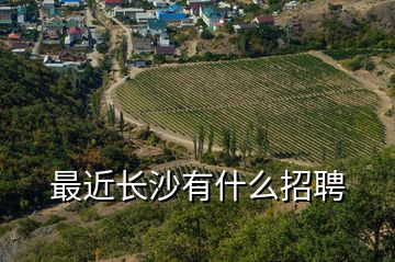 最近長沙有什么招聘